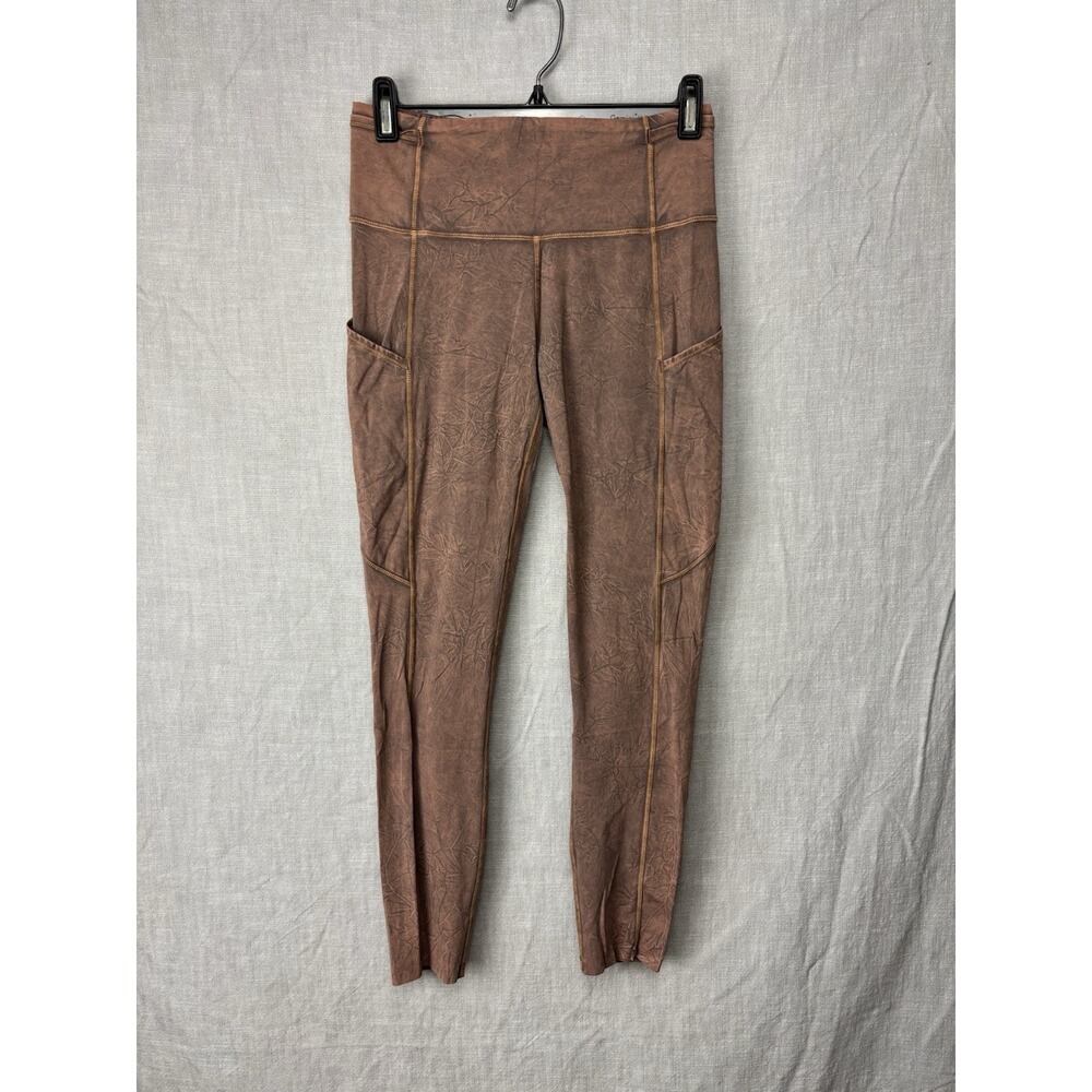 Lululemon Fast Free Tight II 25" Ice Dye Non-Reflective Ice Wash Brown Earth 6
